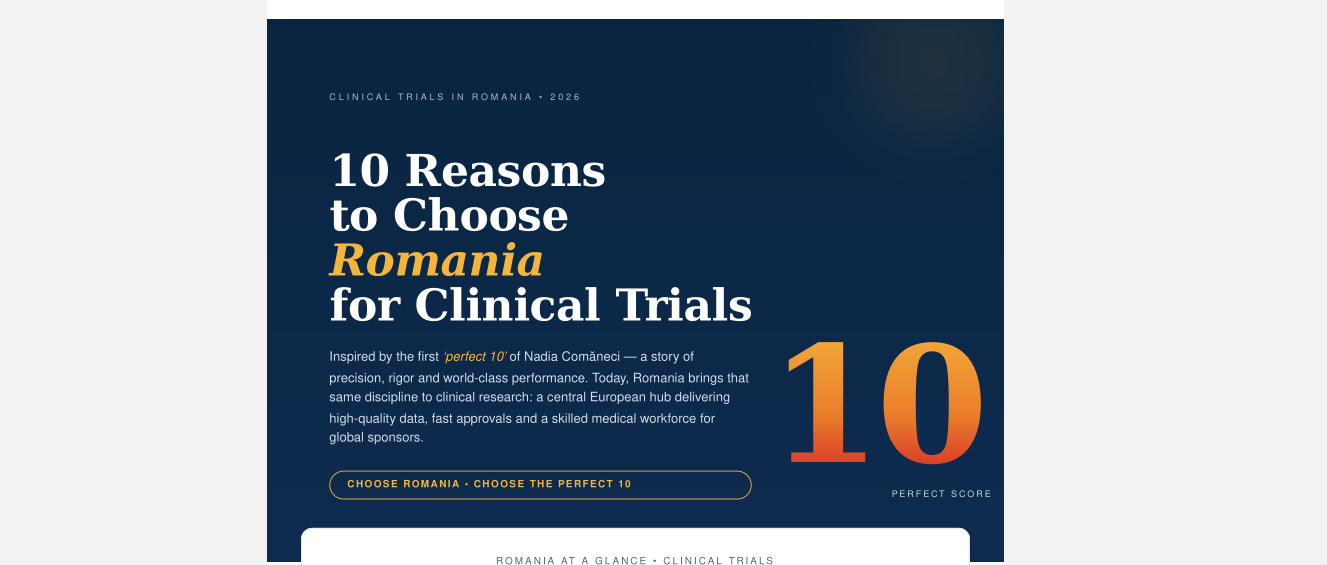 România are un potențial deosebit în desfășurarea studiilor clinice